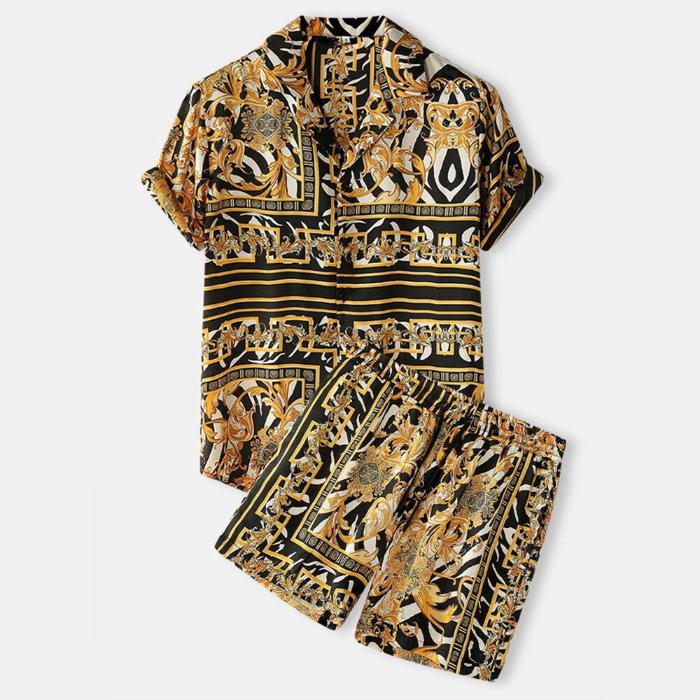 Hawaiiskjorte Shorts Sæt til Mænd