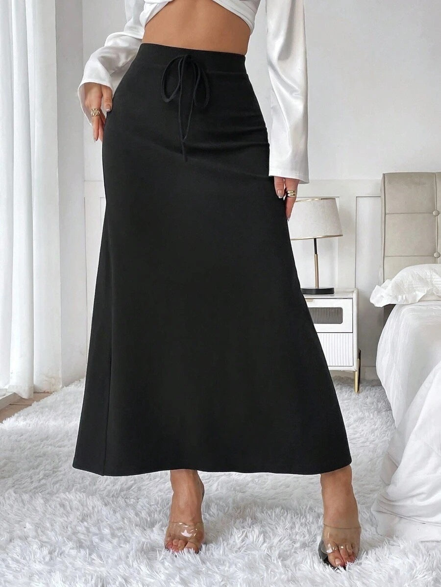 Satin Skirt With High Waist New Style