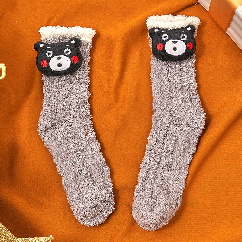 Coral Socks For Children In Autumn And Winter