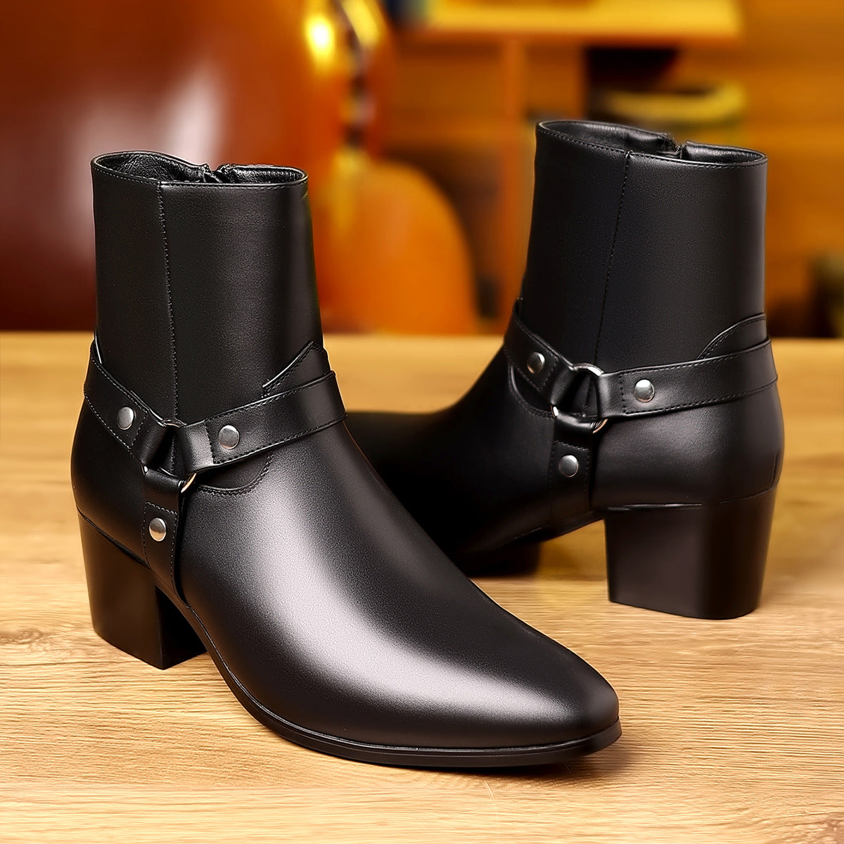 Fashionable British-style Pointed-toe Casual Mens Boots