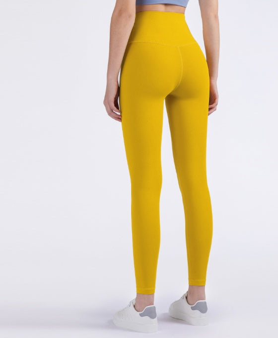 Yoga Pants Skin-friendly Nude High-waisted Peach Hip-lifting Tights Fitness Pants Women