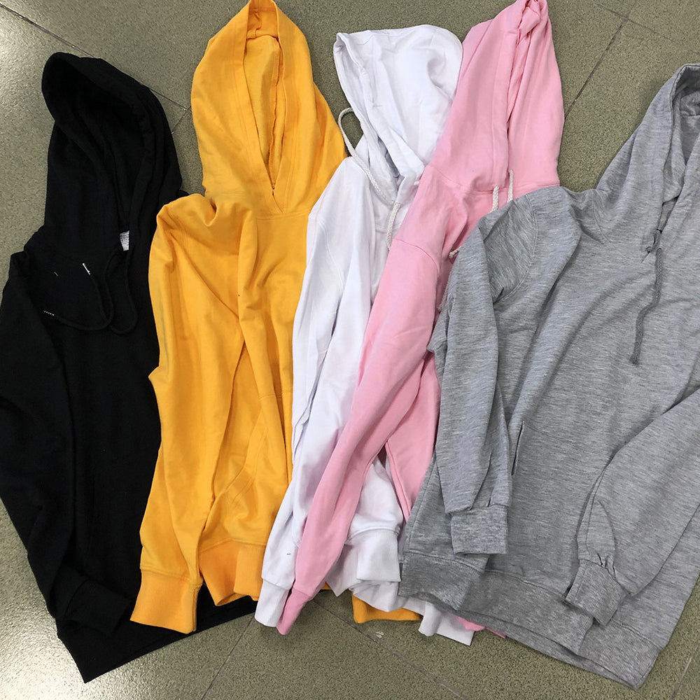 Letter Pattern Printed Casual Hooded Pocket Sweatshirt