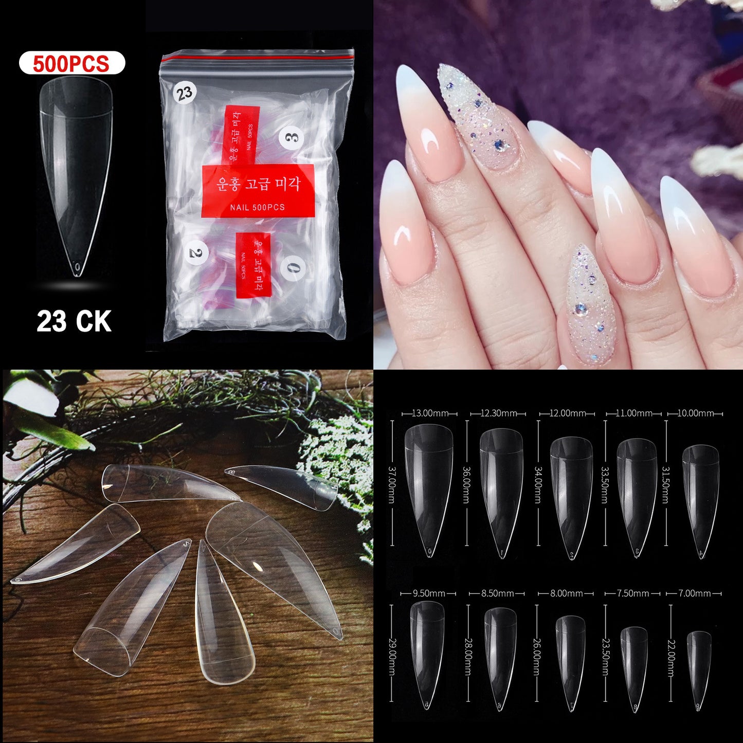 French Pointed Non-marking Ballet Transparent