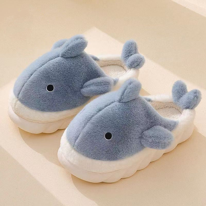 Household Warmth And Anti Slip Thick Soled Couple Slippers