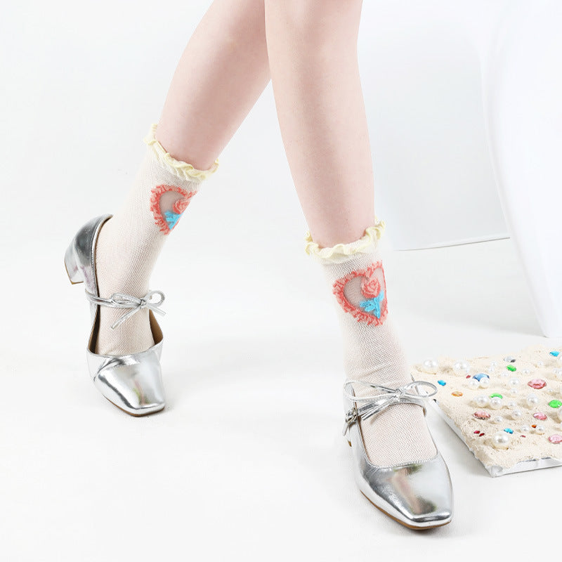 Retro Fashion Patterned Stockings Thin