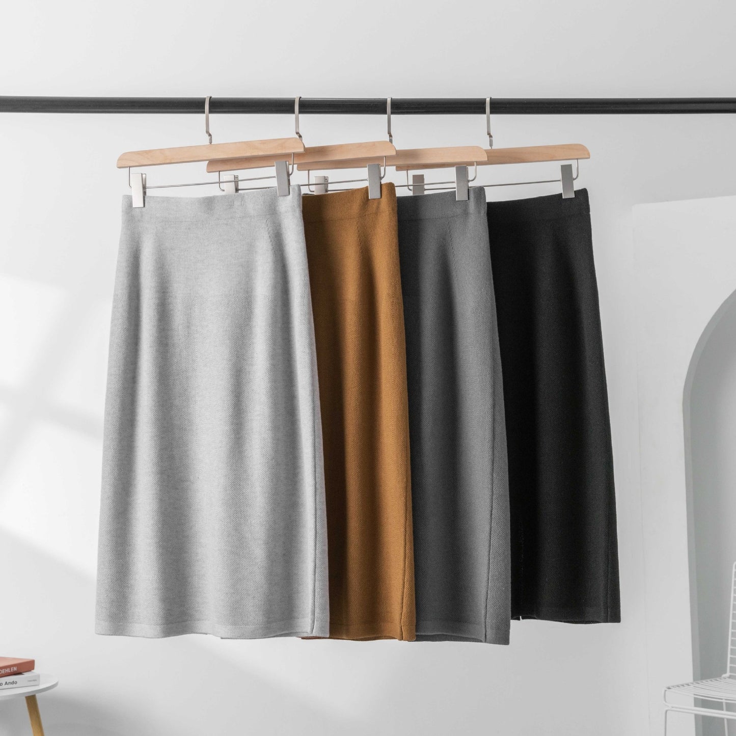 Women's Autumn Clothing Slim Pineapple Needle One-step Skirt Straight Skirt