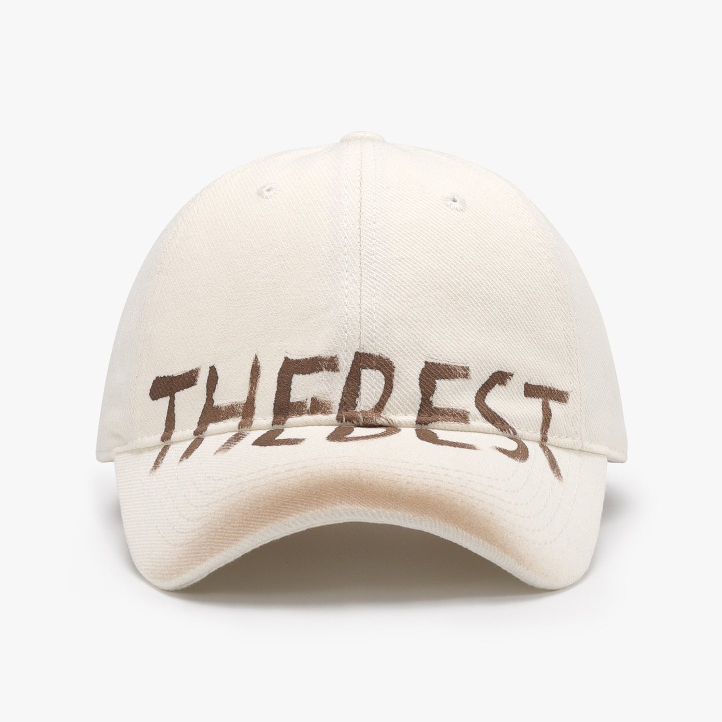 Letter Graffiti Baseball Cap Curved Brim Soft Top Cotton Blend Adjustable Snapback Hat