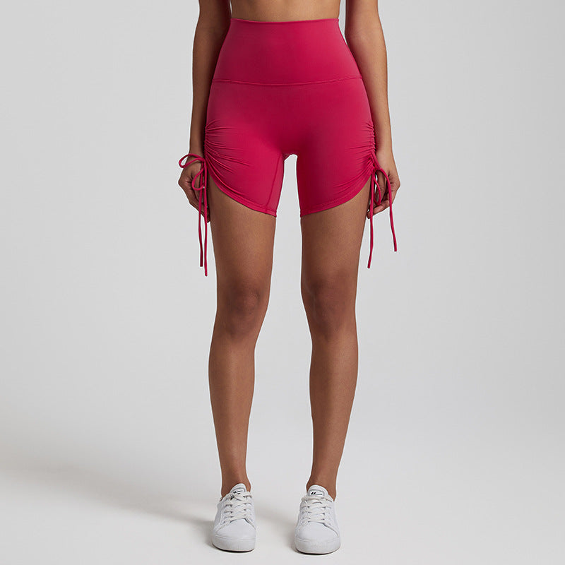 Sports Shorts Women's Drawstring Adjustable High Waist