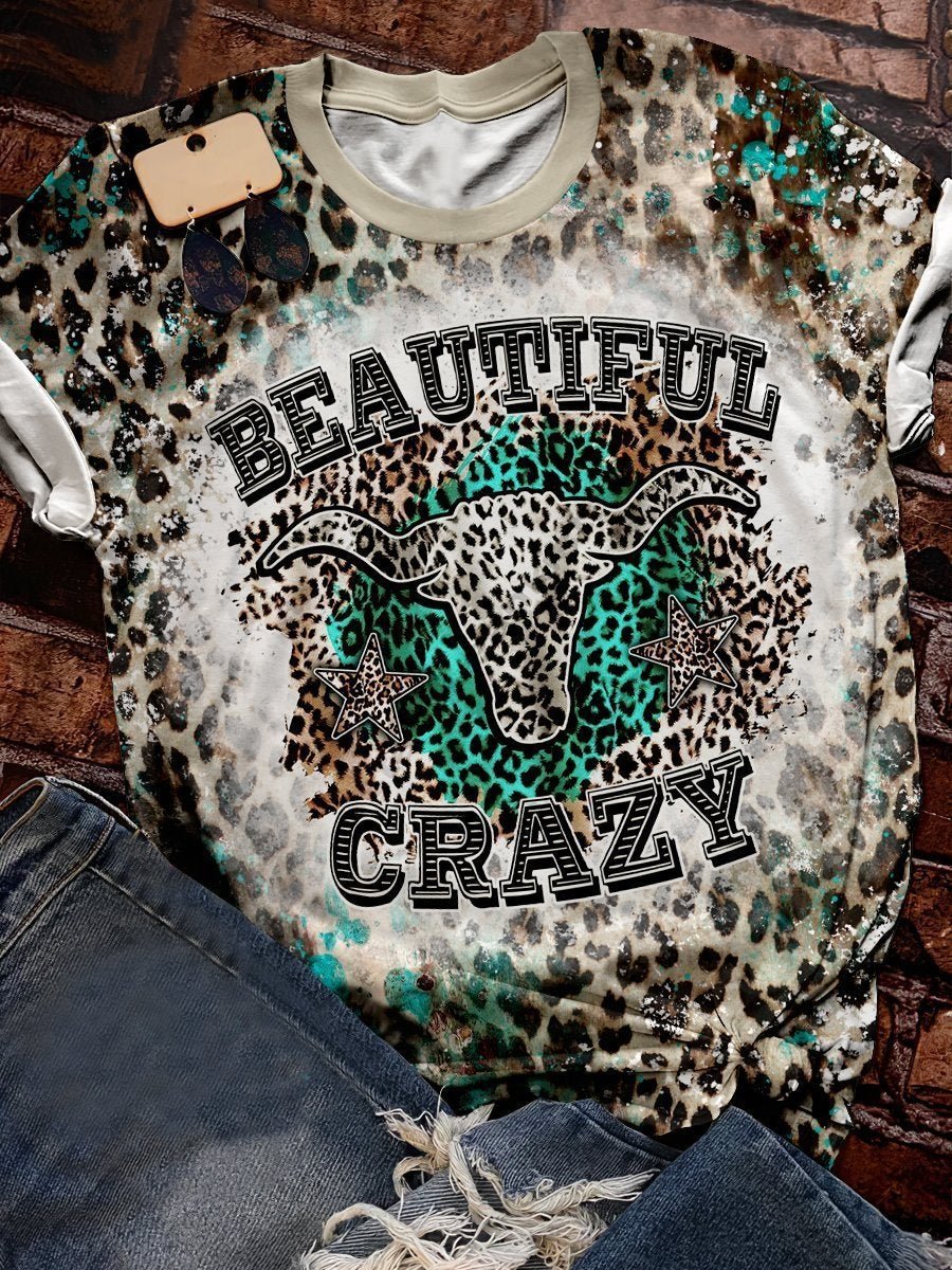 Casual 3D Printed T-Shirt  Round Neck Short Sleeves