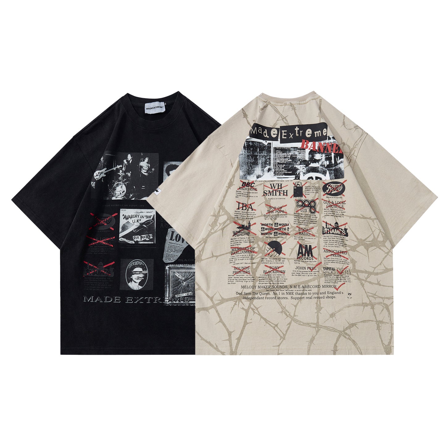 Fashion Brand Letter Character Printed Round Neck Short Sleeve