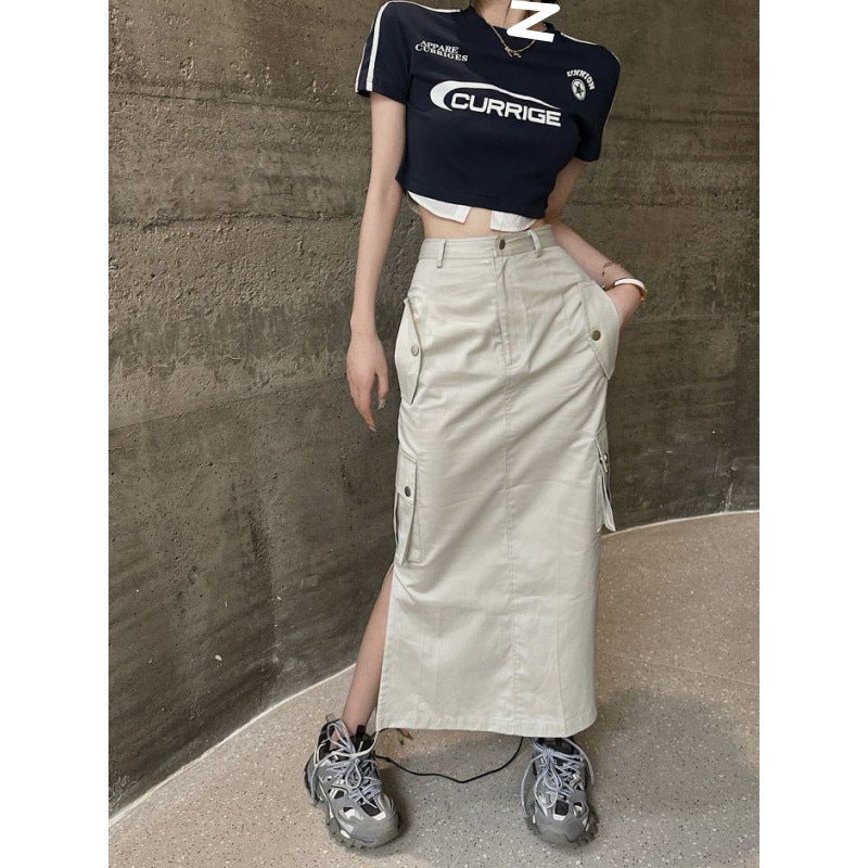 Long Slit Skirt In Women's Pocket