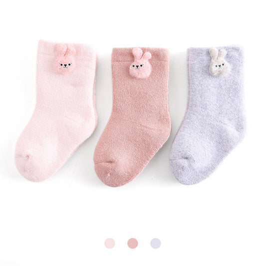 Terry Children's Socks Thickened Cartoon Accessories Warm Loose Mouth