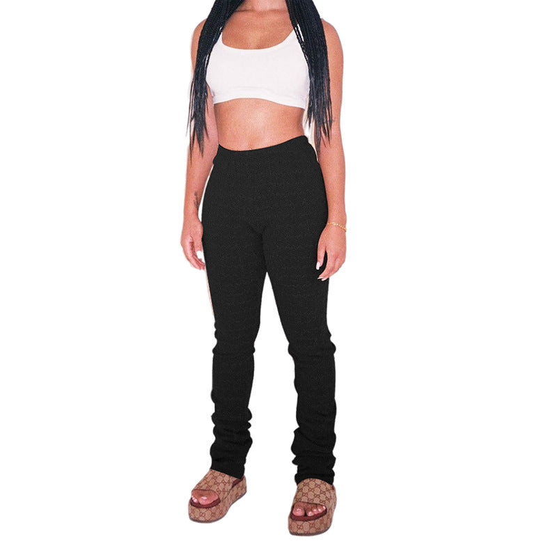 Women's Straight Slim Slimming Solid Color Casual Pants