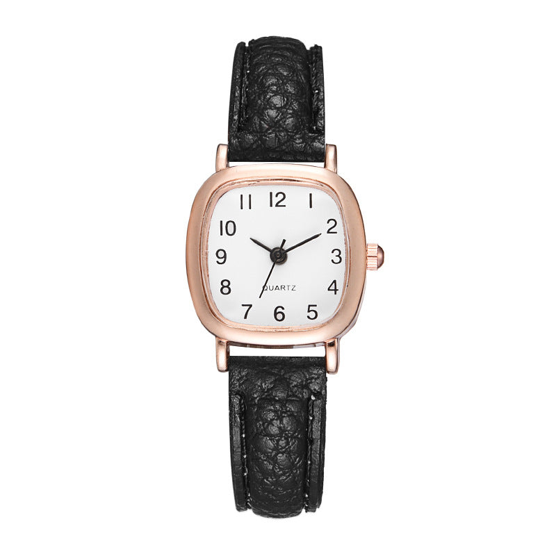 Women's Stainless Steel Imitation Leather Watch