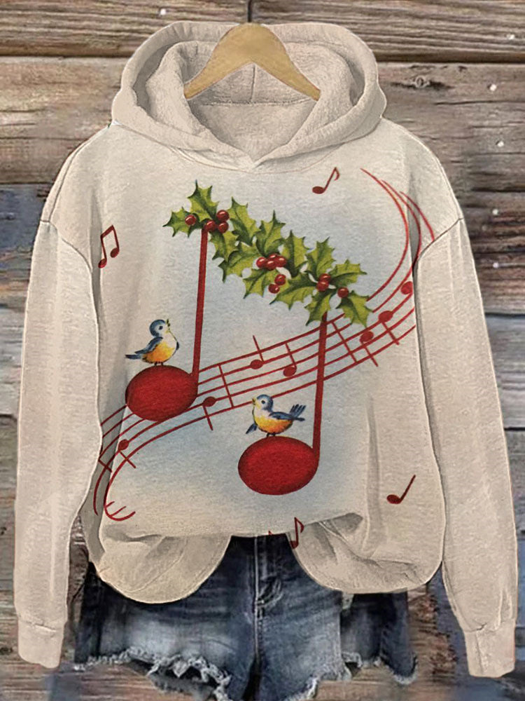 Womens Retro Jacquard Loose Crew-Neck Sweater