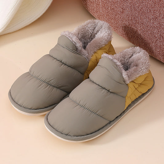 Winter Warm Home Furnishing Plus Velvet Rainproof Cloth Cotton Shoes