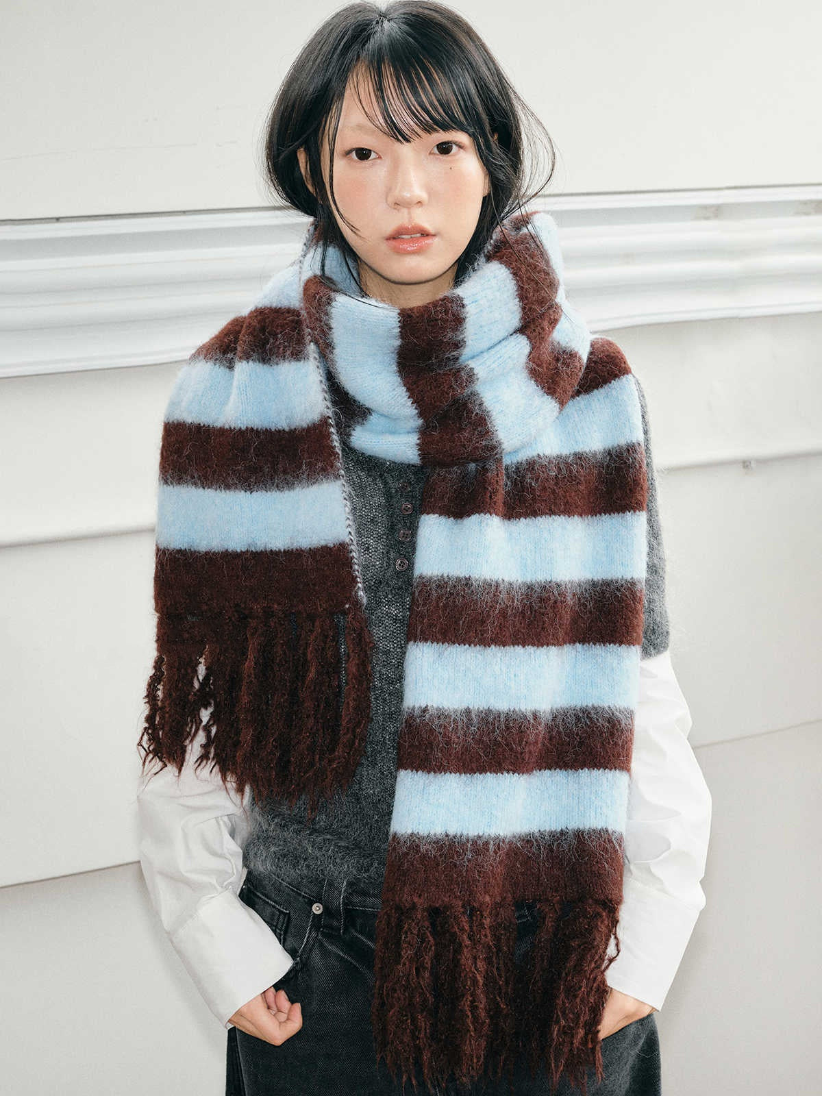 New Winter Warm Striped Scarf
