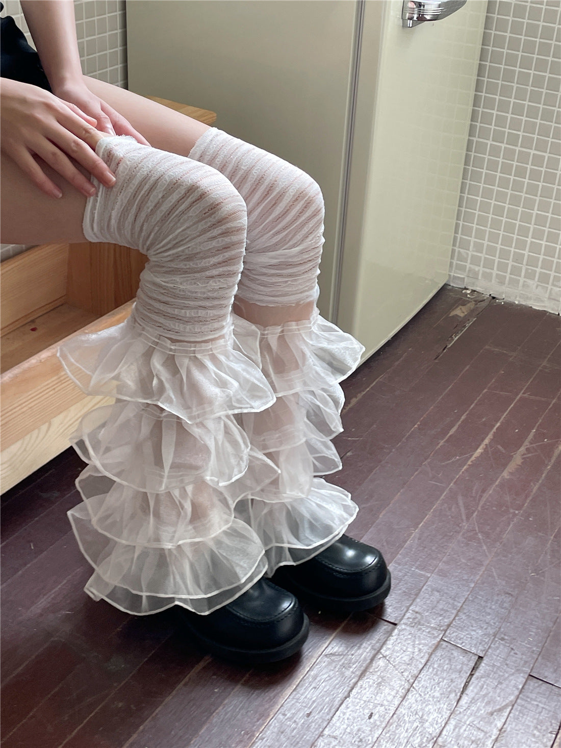 Pure Desire Style Y2g Sub-culture Lace Stitching Leg Warmer Bunching Socks