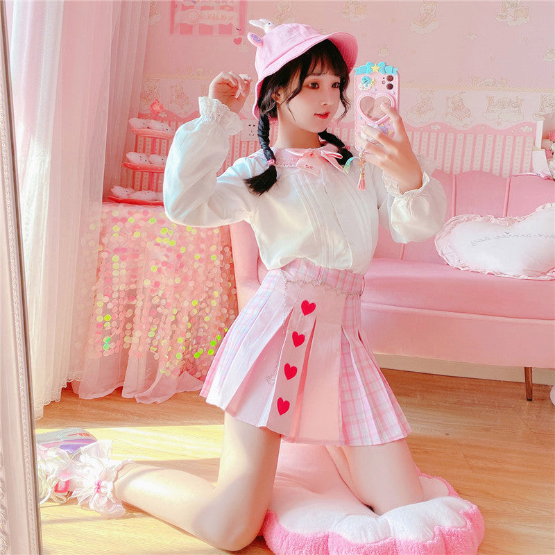 Plaid Mini Skirt Women Schoolgirl Lolita Cosplay High Waist