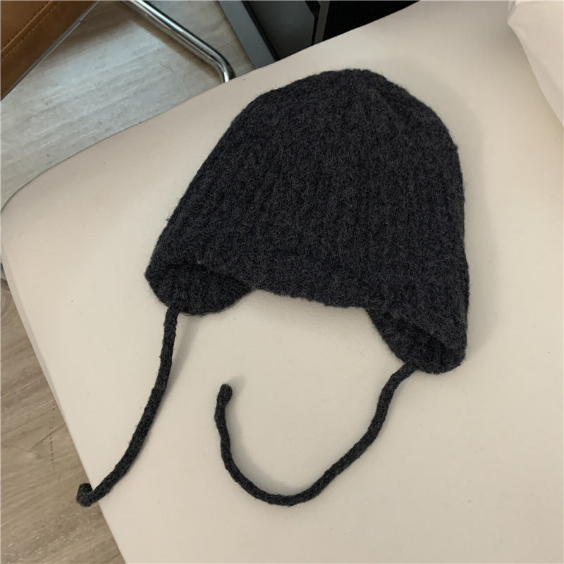 Green Warm Ear Protection Knitted Wool Hat