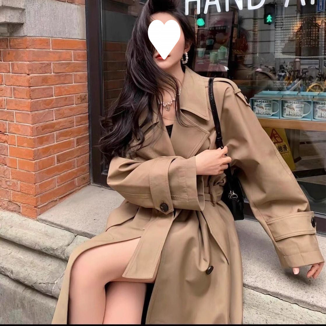 Petite Stylish Casual Outerwear Trench Coat