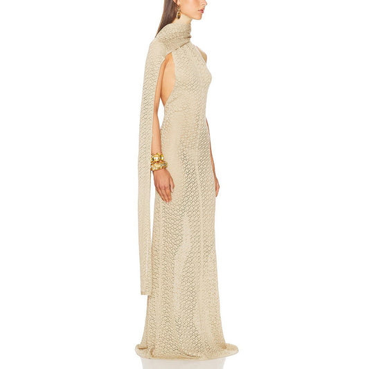 A Sexy High-end Dress Featuring A Sleek Form-fitting Silhouette And Delicately Crafted Cutout Details