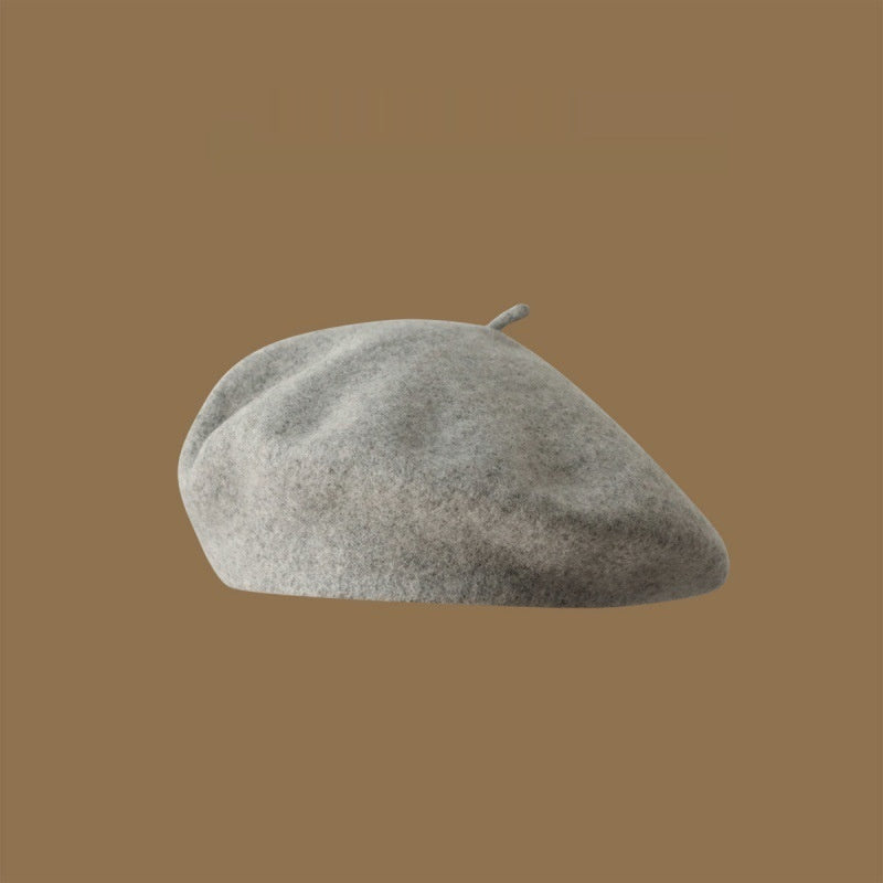 Uld Beret Piger Japansk Stil Kunstnerisk Vintage Malermunkehue