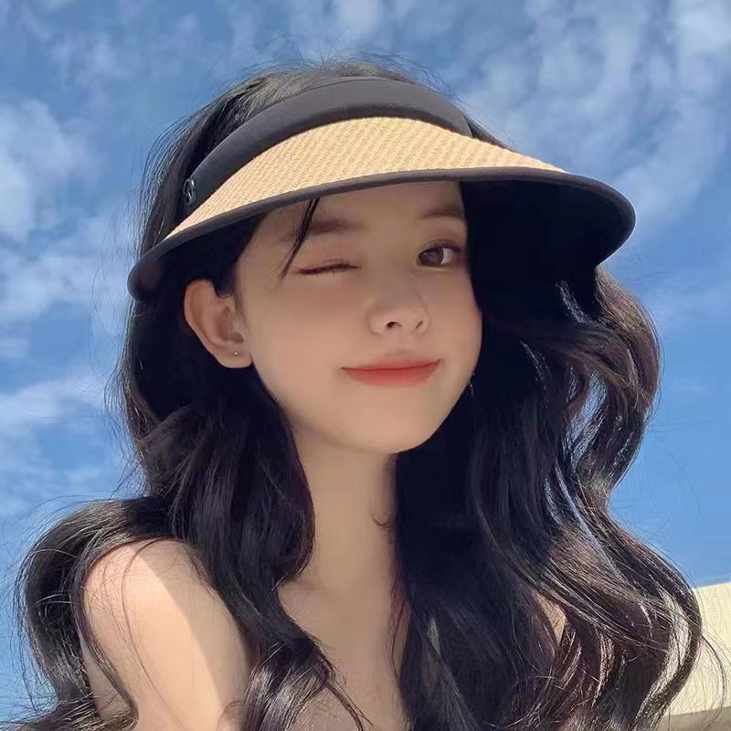 Women's Straw Hat Sunscreen Sunshade