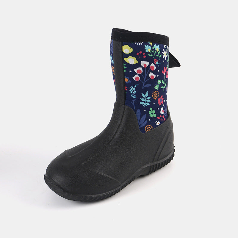 Fashion Simple High Tube Men's And Women's Rain Boots