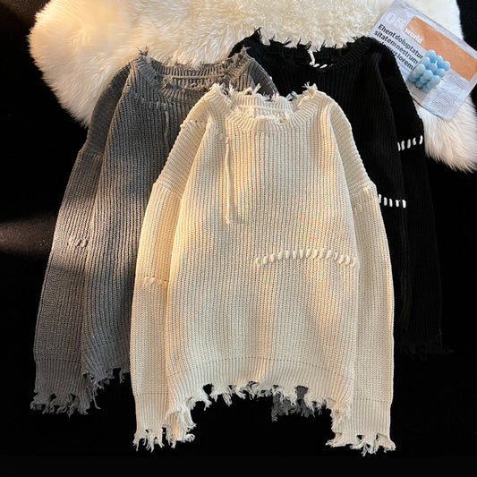Men's And Women's Round Neck Knitted Sweater