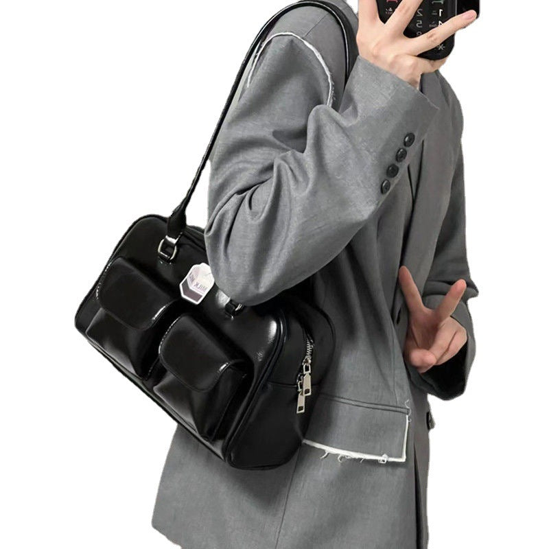 Women's Bag Retro College Large Capacity Casual Tote Bag