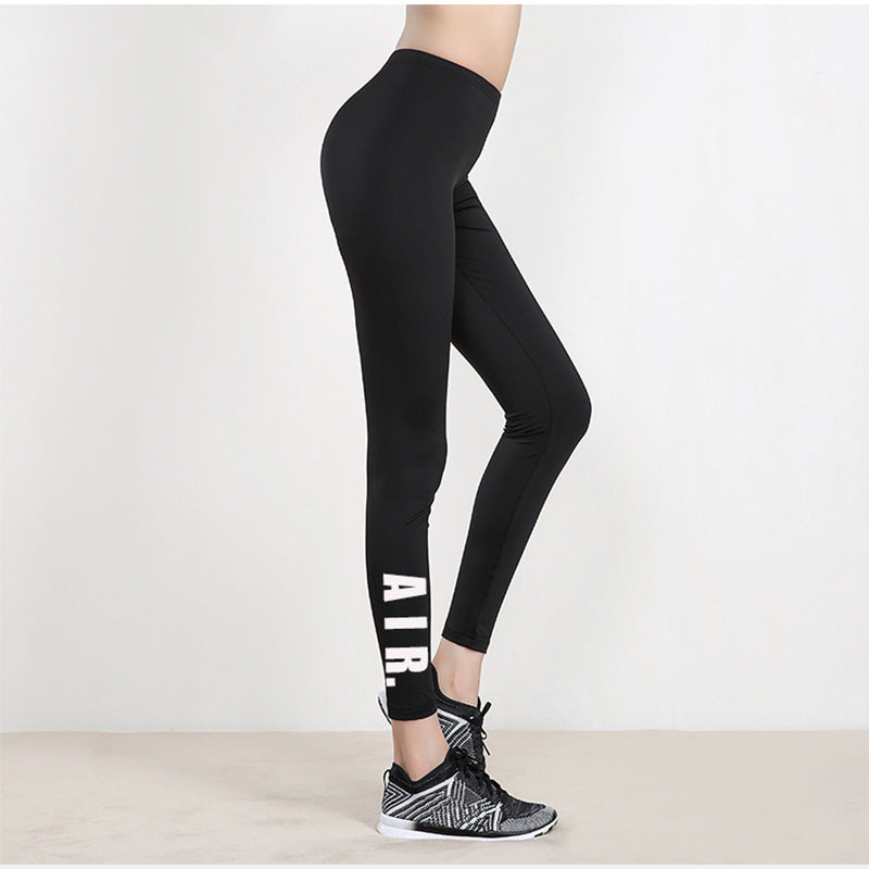 Letter Print Leggings Slim Pencil Pants