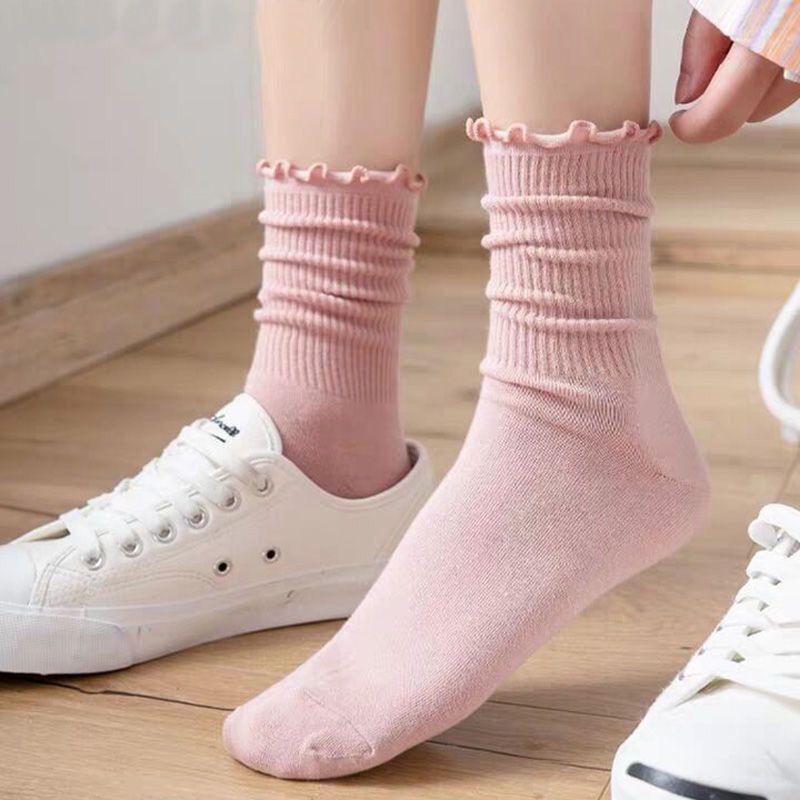 Summer Wooden Ear Mid-calf Length Loose Socks