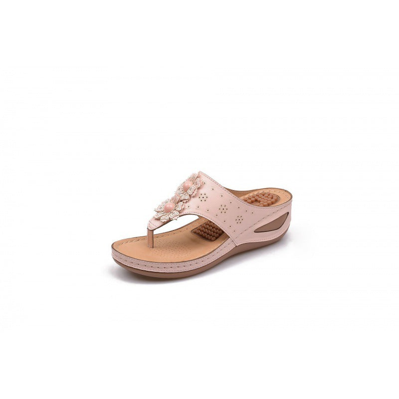 Women's Large Size Lightweight Non-slip Wear-resistant Massage Sandals