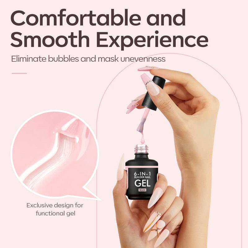 6 IN 1 Extension Gel 15ML Builder Nail Gel In A