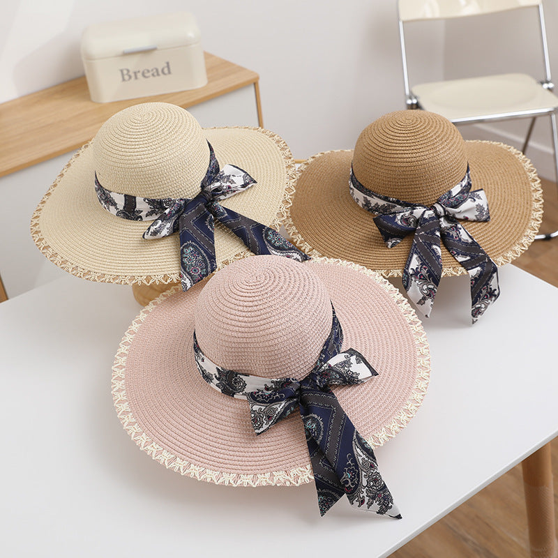 Fashionable Straw Hat Ladies Summer Sun Protection