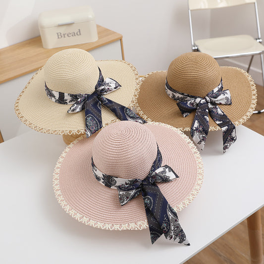 Fashionable Straw Hat Ladies Summer Sun Protection