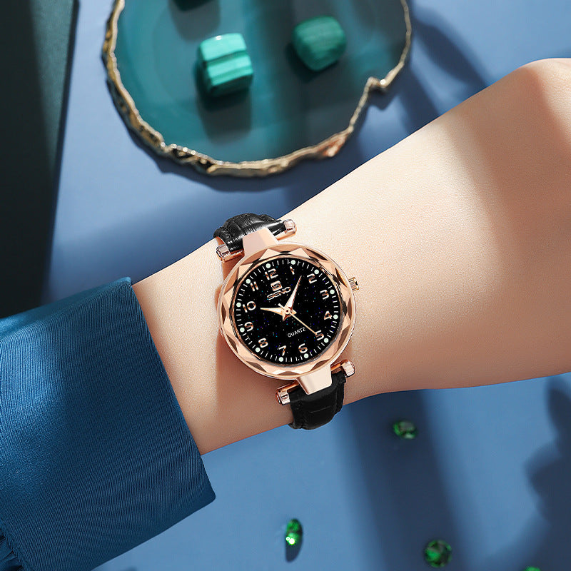 Women's Starry Sky Waterproof Belt Quartz Watch