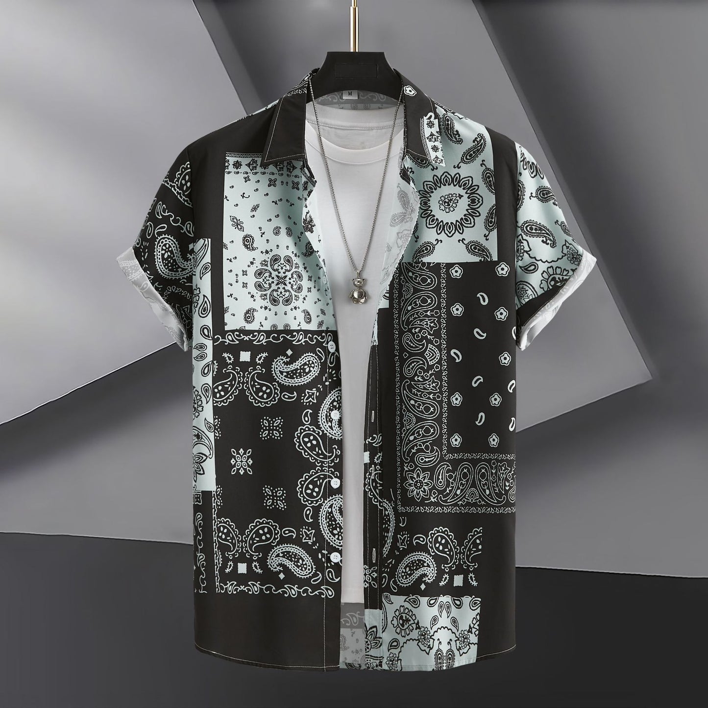 Men's Fashion Casual Digital Printing Short Sleeve Shirt