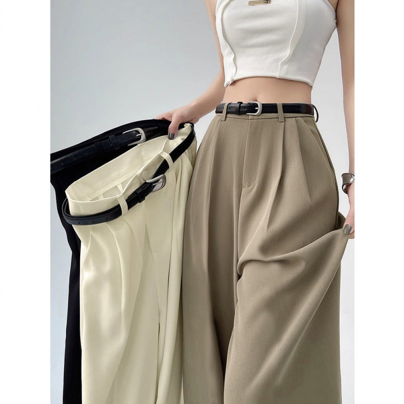 Suit Pants Women's Casual High Waist Loose Wide Legs Trousers