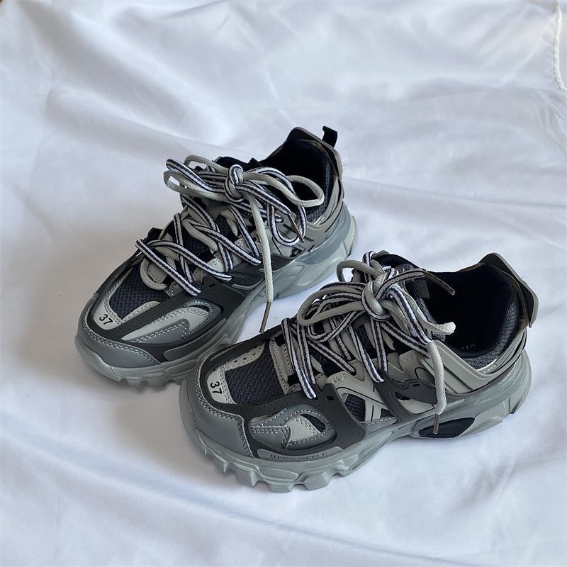 Mens Retro, Minimalist, Versatile Chunky-soled Sneakers