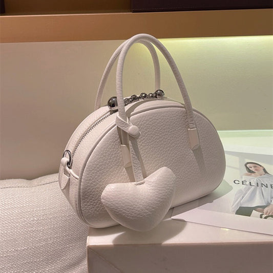 Handbag For WomenLuxury Desinger Heart Crossbody Bag Solid Concise Ladies Femlae Bag