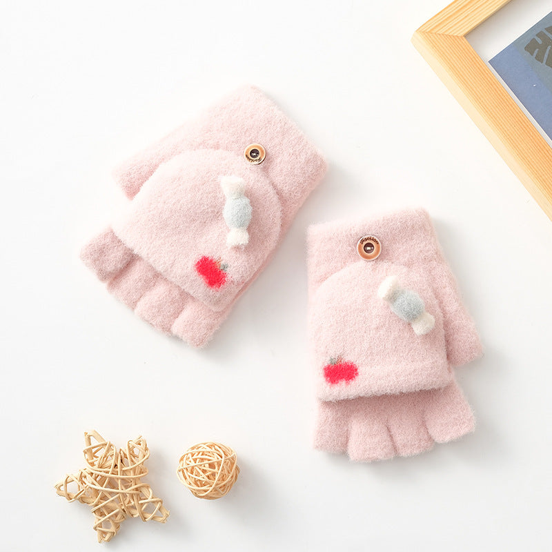 Winter Korean New Style Baby Clamshell Gloves