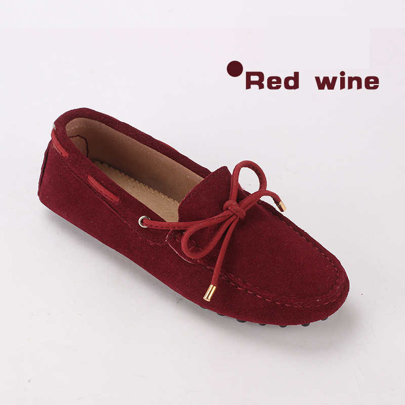 The New Bowknot All-match Leather Breathable Shallow Flat Shoes