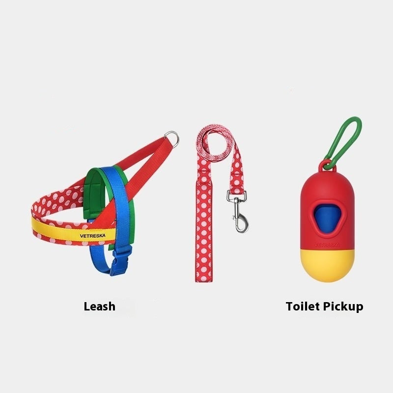 Pet Dog Walking Chest Strap And Traction Rope Set