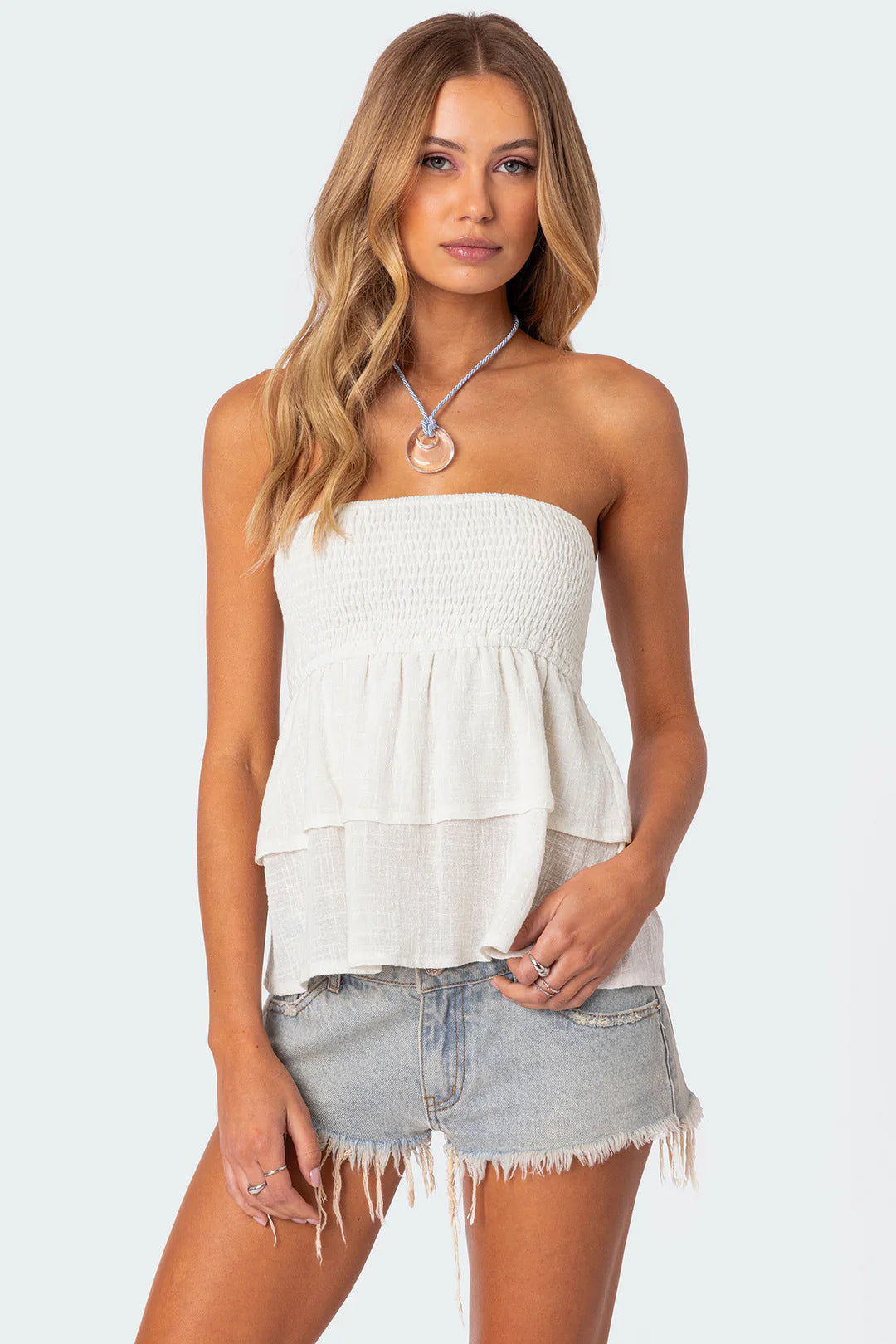 Summer Bandeau Sexy Off-the-shoulder Women's Top
