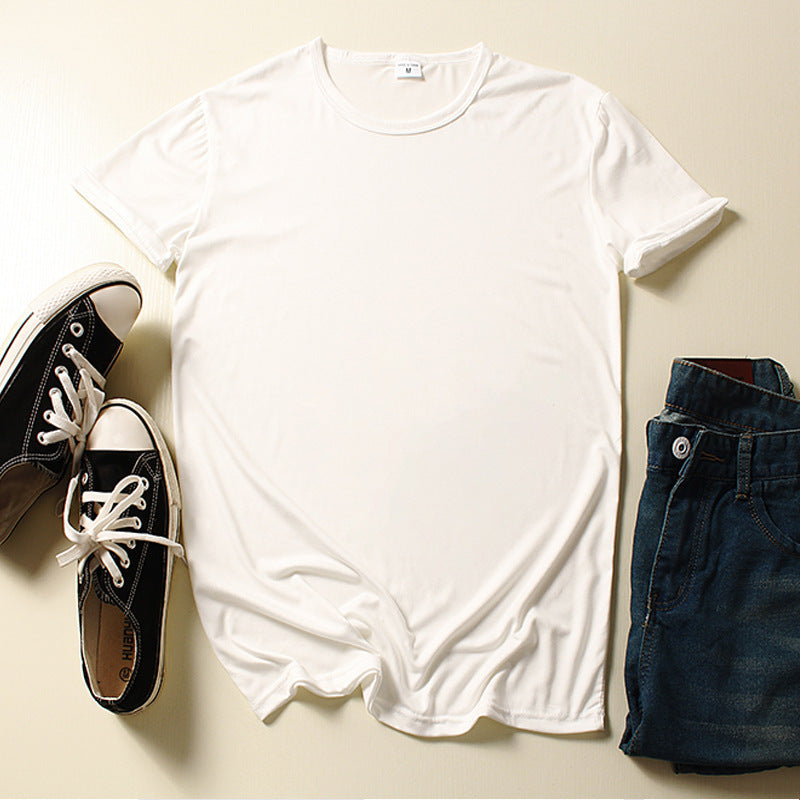 Summer Clothing Crew-neck Blank T-shirts For Men And Women