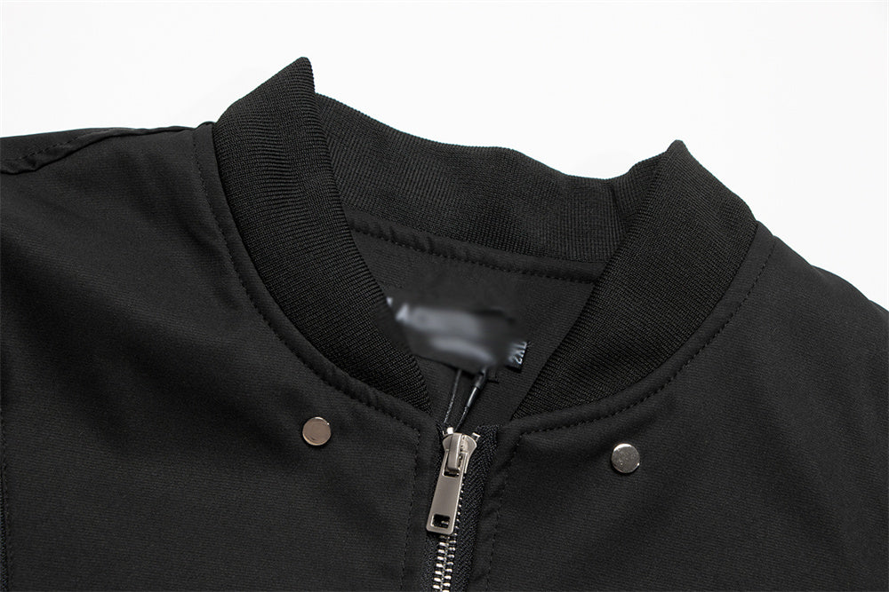 American-style Solid Color Loose Baseball Uniform Jacket Men's Design Sense