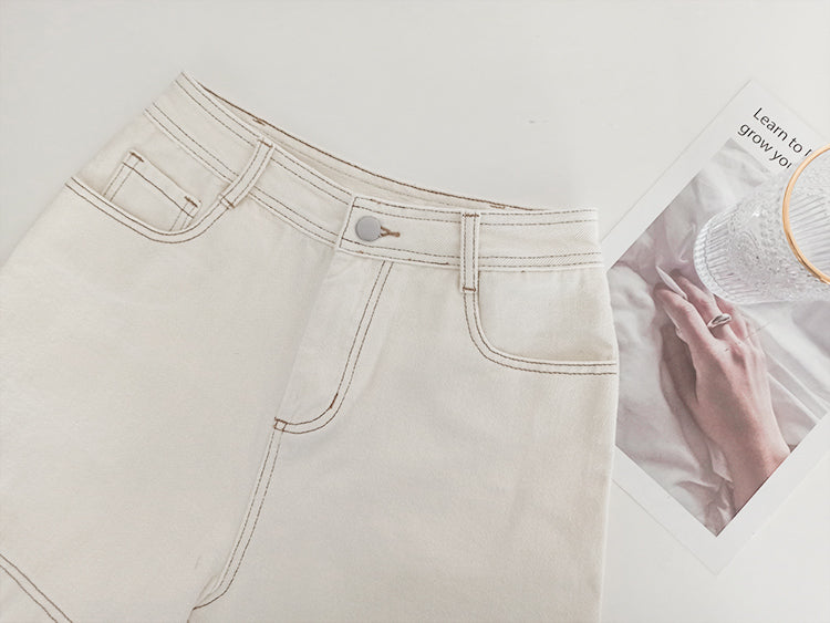 Women's Casual Workwear Contrast Trim Wide Leg Shorts