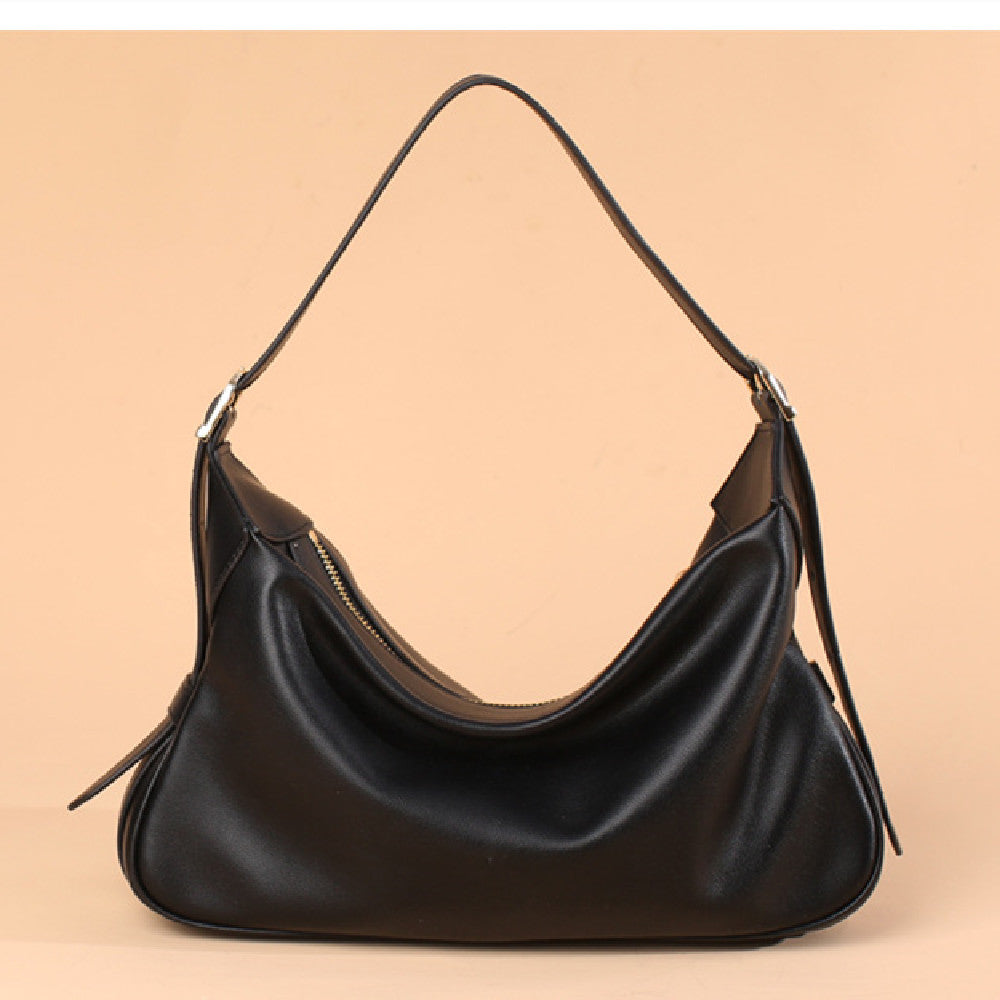 Casual Soft Leather Underarm Portable Crossbody Shoulder Bag